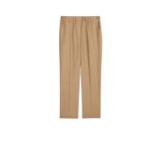 Max Mara Weekend Ullflanell Monostretch Byxor med Mikrodesign Brown, D...