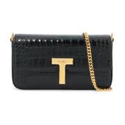 Tom Ford Krokodiltryck Läder Mini Väska Black, Dam