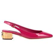 Dolce & Gabbana Fuchsia Läderpumps med Rem Pink, Dam