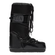 Moon Boot Svart Satin Icon Glance Stövlar Black, Dam