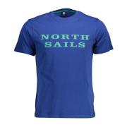 North Sails Chic Bl Print Tee Blue, Herr