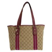 Gucci Vintage Pre-owned Canvas totevskor Beige, Dam