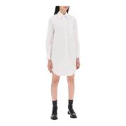 Thom Browne Kort Button-Down Blus med Ficka White, Dam