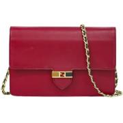 Fendi Vintage Pre-owned Laeder fendi-vskor Red, Dam