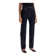 Loulou Studio Bomull Tapered Jeans Blue, Dam