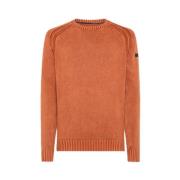 RRD Bomull Techno Tvätt Orange Crewneck Tröja Orange, Herr