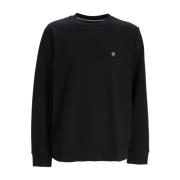 Boss Metalliskt Logotyp Crewneck Sweatshirt - C Sharpe Black, Herr