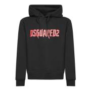 Dsquared2 Svart Sweatshirt Urban Stil Aw24 Black, Herr