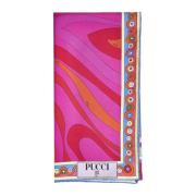 Emilio Pucci Sidenscarf med unik design Multicolor, Dam