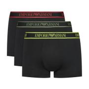 Emporio Armani 3-Pack Bomull Stretch Boxershorts Black, Herr