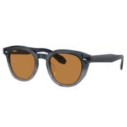 Oliver Peoples Klassiska bruna lins solglasögon Modell N.05 Gray, Herr