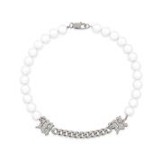 Misbhv Pärla & Länk Choker Halsband White, Dam