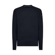 RRD Velvet Round Knit Sweater Blå Svart Black, Herr