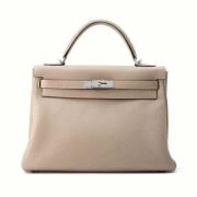 Hermès Vintage Pre-owned Laeder handvskor Beige, Dam