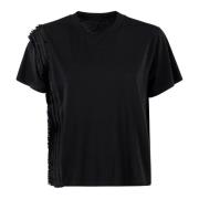 MM6 Maison Margiela Avslappnad Bomull T-shirt Black, Dam