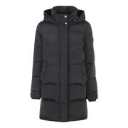 Woolrich Svart Puffer Parka Kappa Black, Dam