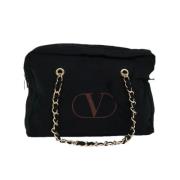 Valentino Vintage Pre-owned Canvas axelremsvskor Black, Dam