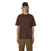 ROA Kontrasterande Logotyp Svart Bomull T-shirt Brown, Herr