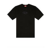 Diesel Oval D Broderad T-shirt (Svart) Black, Herr