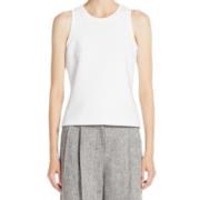 Max Mara Bomullstanktopp White, Dam