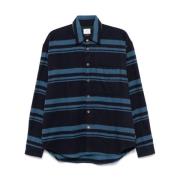 Paul Smith Blårandig Flanellskjorta Blue, Herr