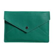 Dolce & Gabbana Grön Läder Clutch Plånbok Surfplatta Fodral Green, Dam