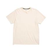 Norse Projects Avslappnad bomullst-shirt med metalllogo Beige, Herr