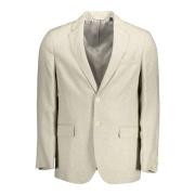 Gant Klassisk Linnejacka i Beige med Logo Beige, Herr