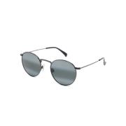 Maui Jim Pukaua 667-17A Shiny Dark Ruthenium Sunglasses Black, Unisex