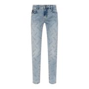 Versace Jeans Couture Jeans med skimrande applikationer Blue, Dam