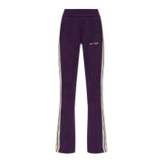 Palm Angels Sweatpants med logotyp Purple, Dam