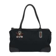 Gucci Vintage Pre-owned Canvas gucci-vskor Black, Dam