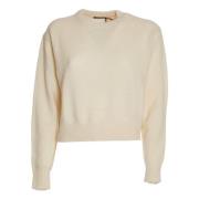 Ralph Lauren Damkläder Stickat Milk Aw24 Beige, Dam