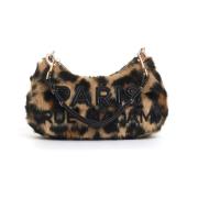 Rue Madame Leopard Ecofur Hobo Väska Brown, Dam