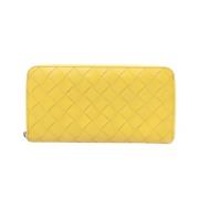 Bottega Veneta Vintage Pre-owned Laeder plnbcker Yellow, Dam