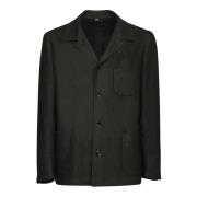 Dell'oglio Grön Blazer för Män Aw24 Green, Herr