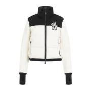 Moncler Naturlig Zip Up Cardigan White, Dam