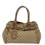 Gucci Vintage Pre-owned Canvas gucci-vskor Beige, Dam