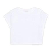 Liu Jo Rhinestone dekorerad Donna T-shirt White, Dam