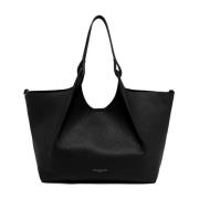 Gianni Chiarini Elegant Svart Läder Axelväska Black, Dam