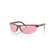 Miu Miu Metallic Cocoa/Pink Mirror Solglasögon Brown, Dam