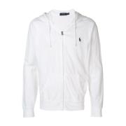 Ralph Lauren Zip-through Sweatshirt White, Herr