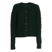 Ralph Lauren Damkläder Stickat Skoggrön Aw24 Green, Dam