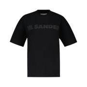 Jil Sander Svart Bomull T-shirt Black, Herr