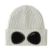 C.P. Company Räfflad Beanie med Goggle-detalj Gray, Unisex