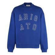 Axel Arigato Logodetalj Bomullsweatshirt Blue, Herr