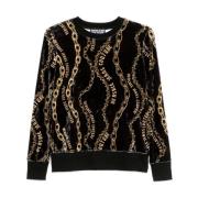 Versace Jeans Couture Svart tröja med ***cv stil Black, Dam