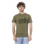 Cavalli Class Kortärmad Logotryck T-shirt Green, Herr