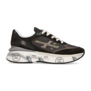 Premiata Svart Mocka Läder Sneakers Chic Stil Black, Dam