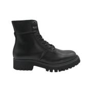 Blauer Svarta Läder Sneakers Flynn Män Black, Herr